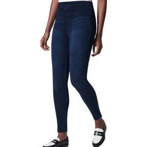 Spanx Womens Jean-ish Ankle High-Rise Leggings Blue Denim Size S/P
